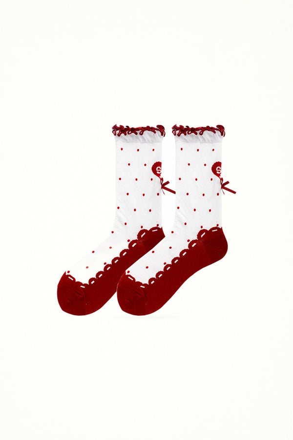 Roji Roji - Sweet Roji - Ruffled Heart Socks