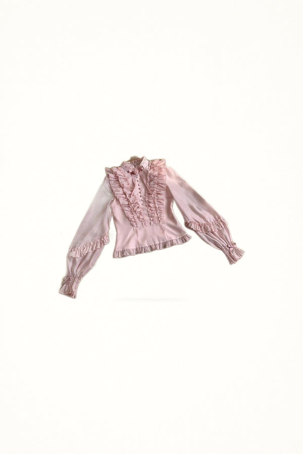 Sweet Lolita Lantern Sleeve Blouse - Long-sleeve
