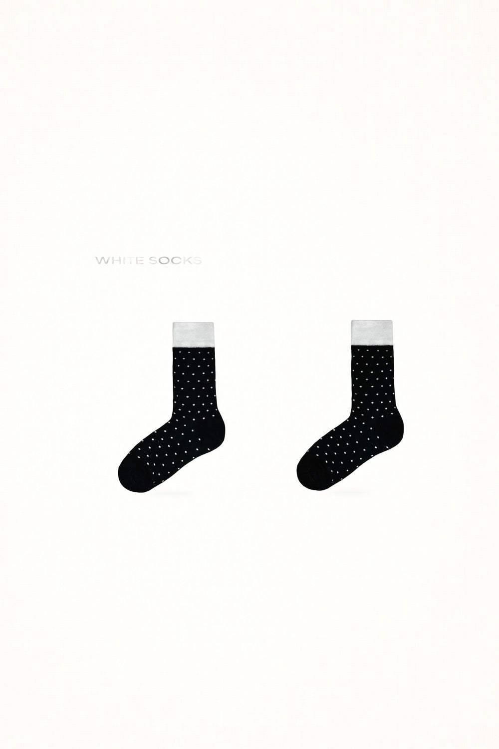 White Socks - Polka Dot Mesh - Slouch Socks