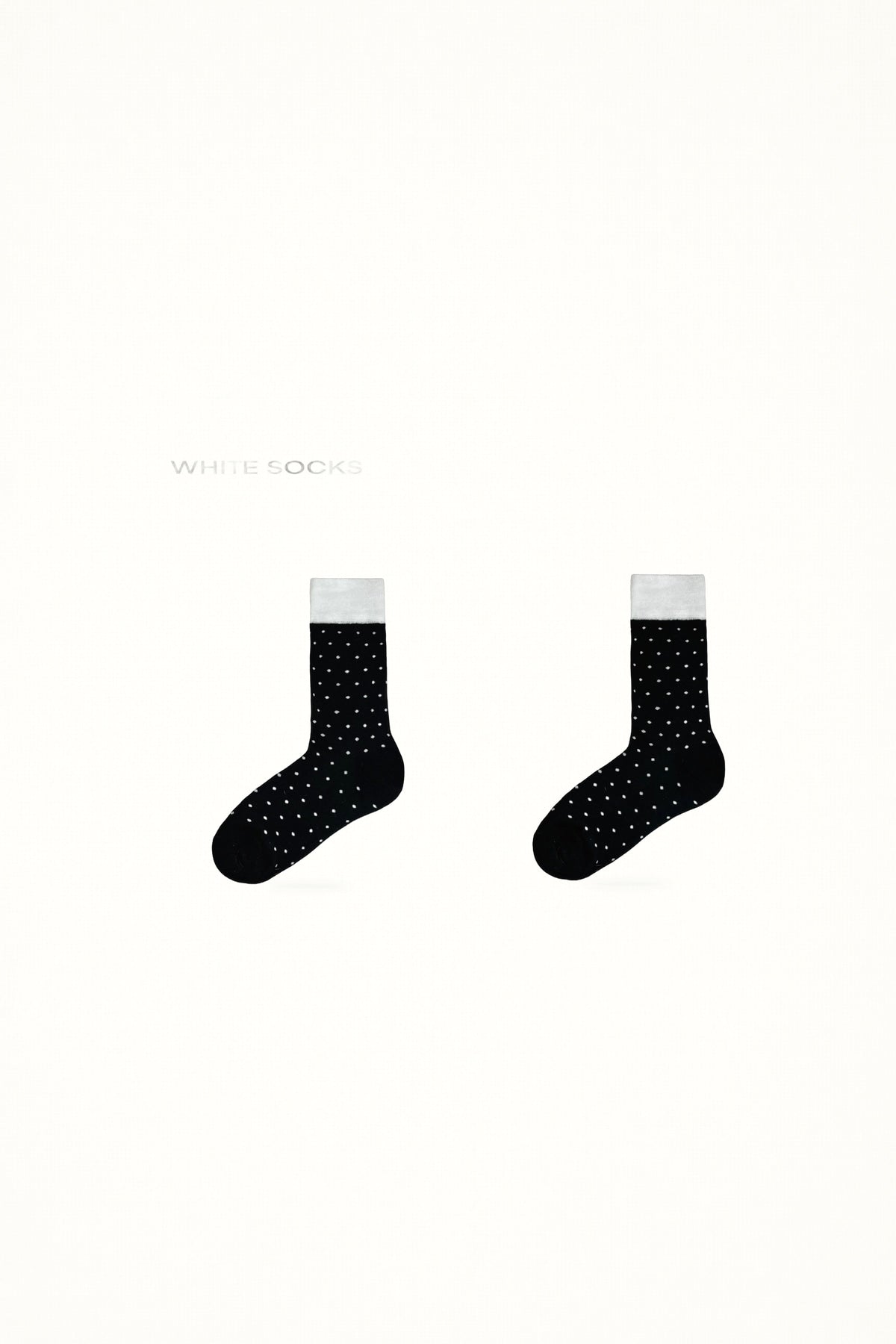 White Socks - Polka Dot Mesh - Slouch Socks