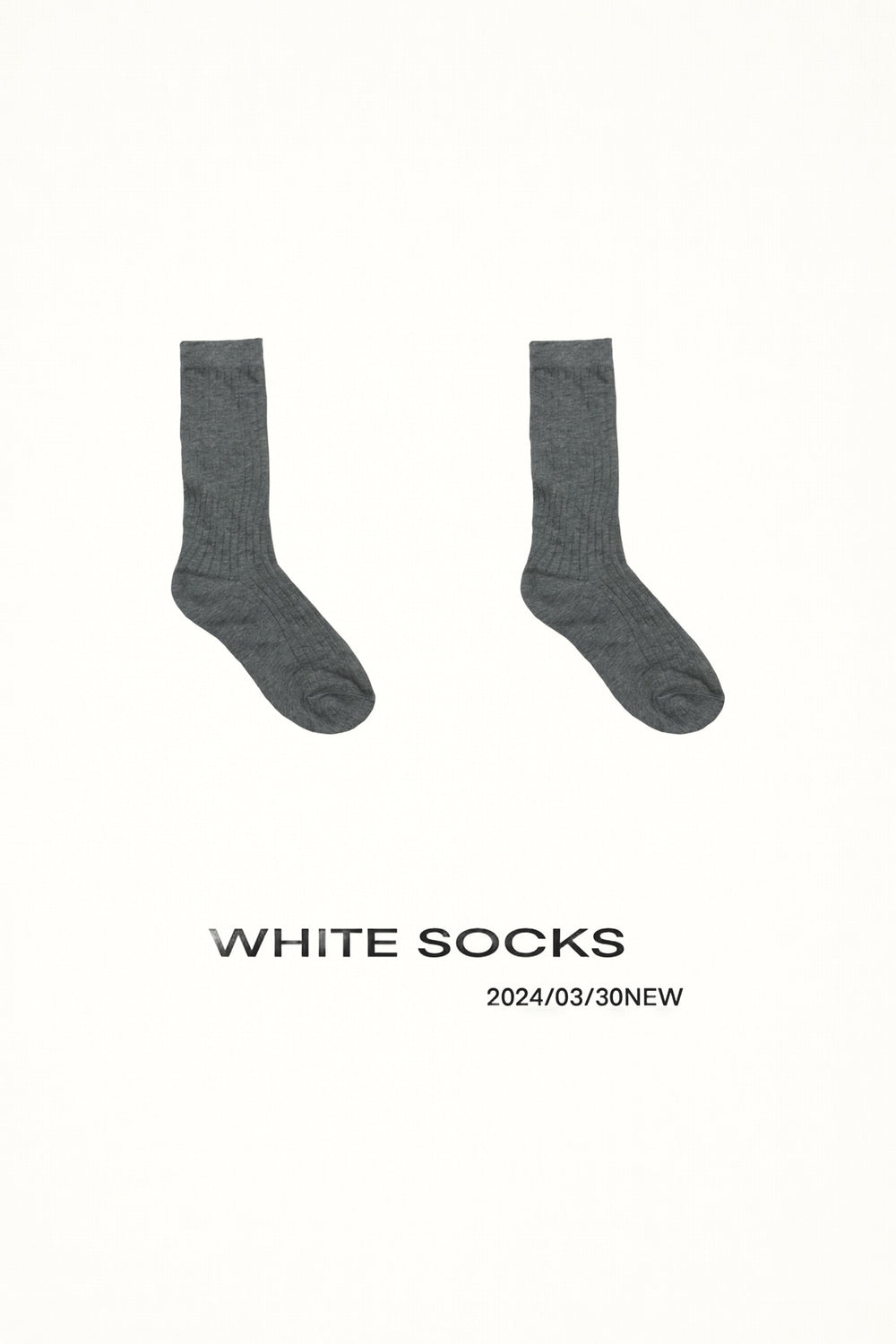 White Socks - Striped Mesh - Lightweight Mid-Calf Slouch Socks