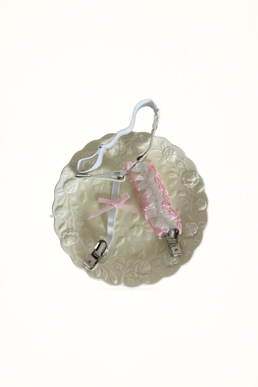 Flared Lace Sock Covers with Garter Accents