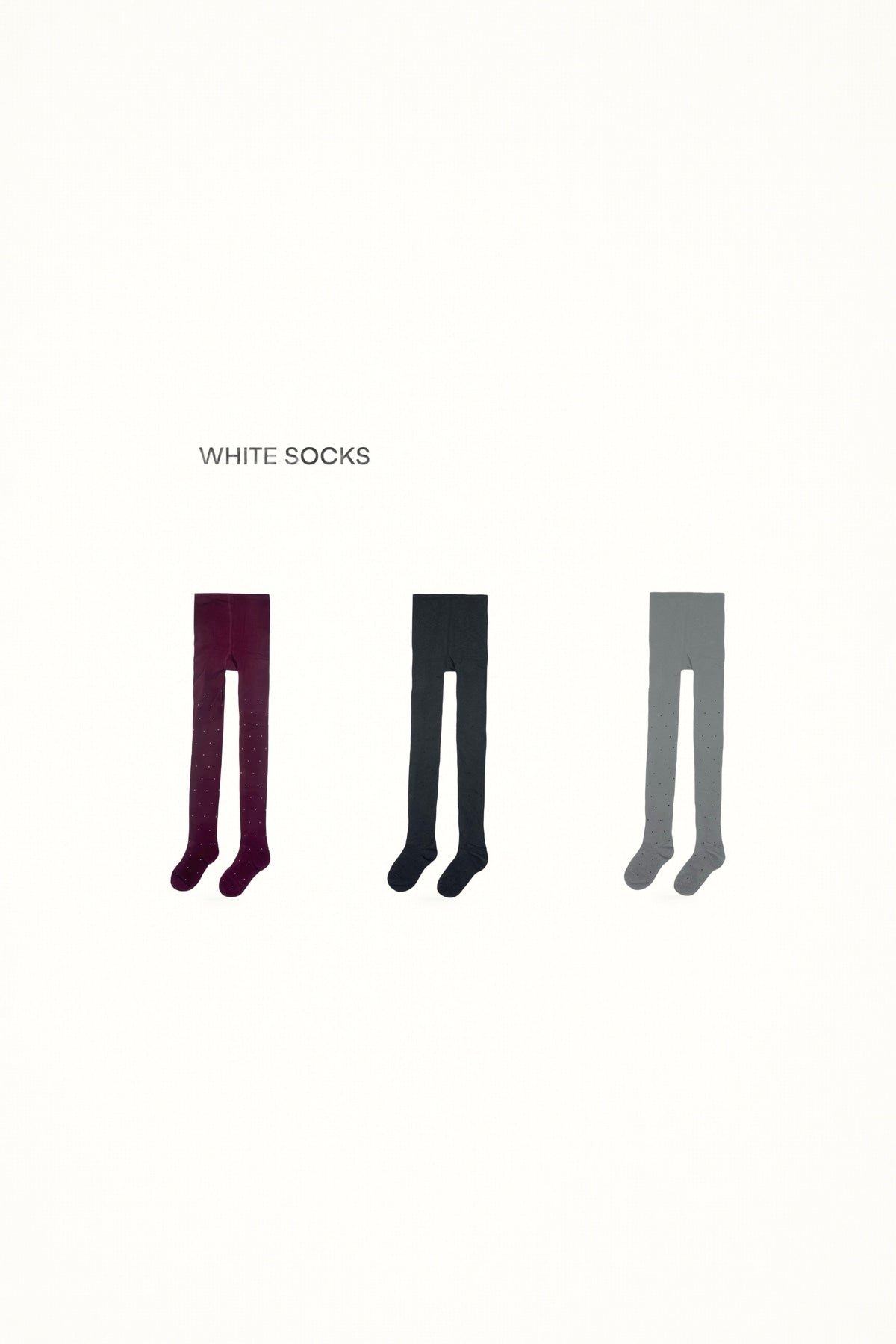 White Socks - Polka-Dot Sheer - Tights