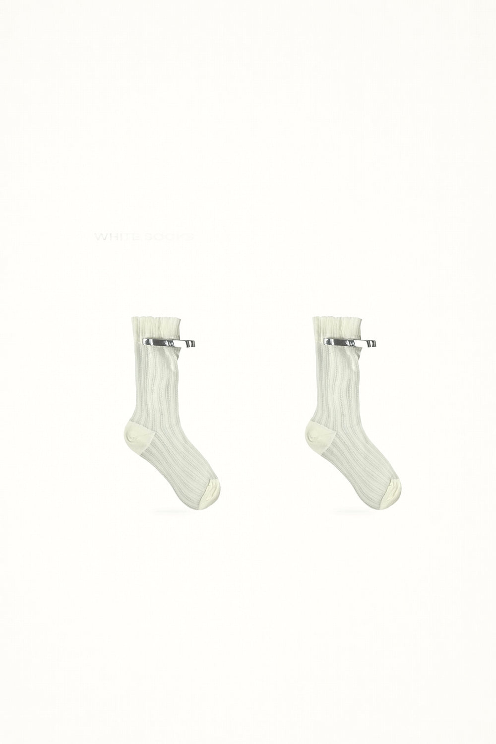 White Socks - Crystal Bow - Short Socks