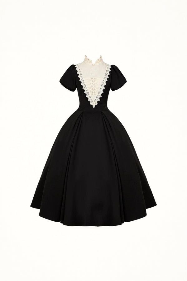 Nocturne - Gothic nun-inspired black multi-wear Lolita OP