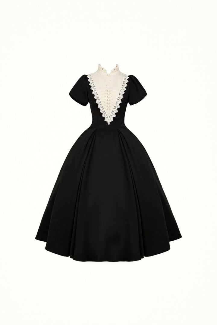 Nocturne - Gothic nun-inspired black multi-wear Lolita OP