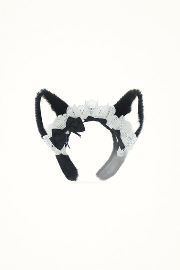 Independent Brand - Maid Corgi 플러시 동물 귀 머리띠 - 헤어 액세서리
