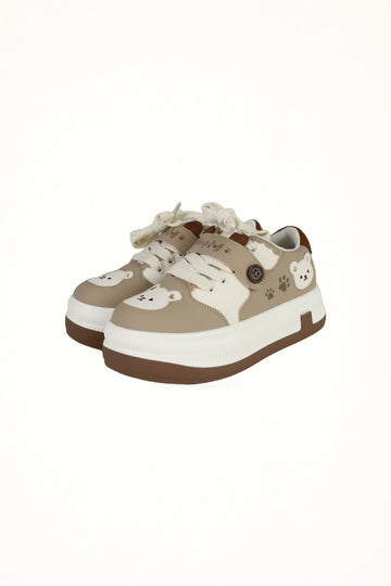 sheeppuff - Bear Runner - Bear Platform Sneakers with Bow Laces