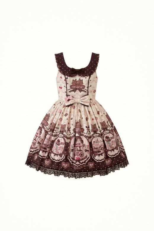 Chocolate Cat Beige - JSK Dress