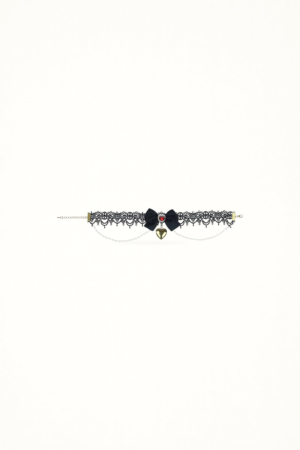 Secret Heart Lock Lace Choker - Jewelry