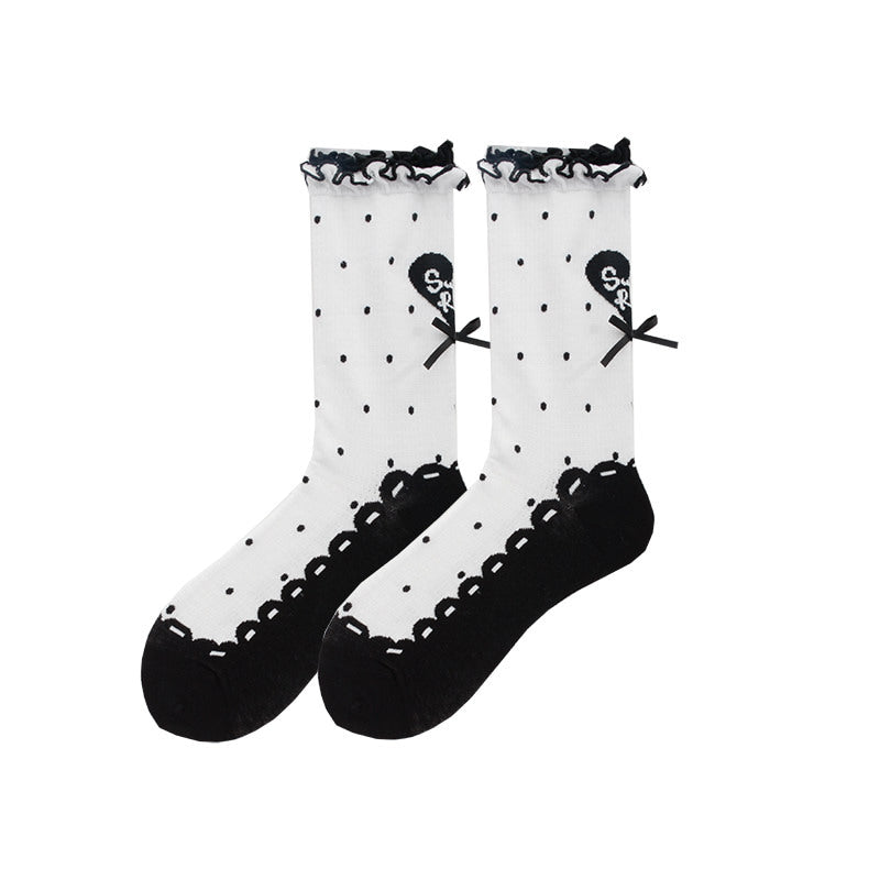 roji roji - Sweet Roji - Ruffled Heart Socks