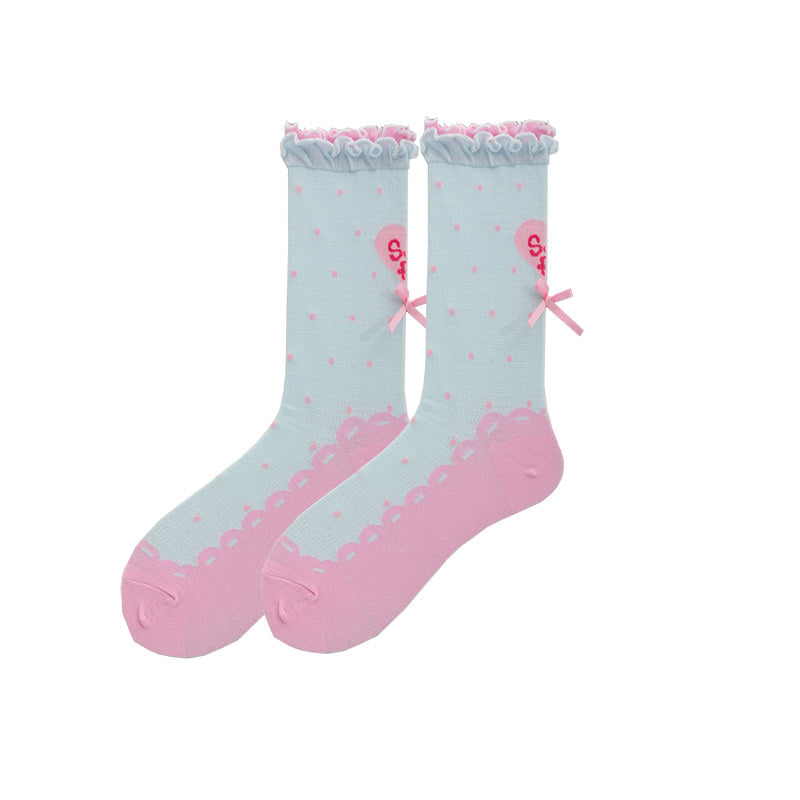 roji roji - Sweet Roji - Ruffled Heart Socks
