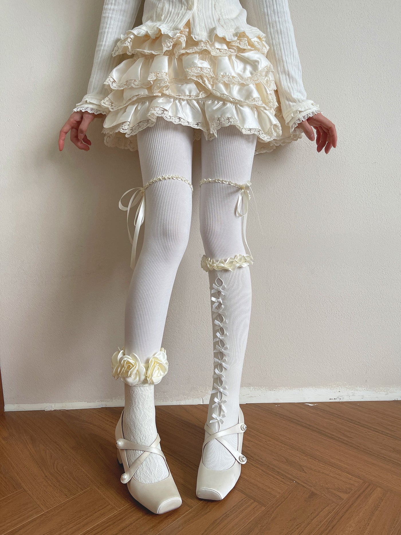 Sock Noble - Y2K Subculture Lolita Socks - Satin and lace
