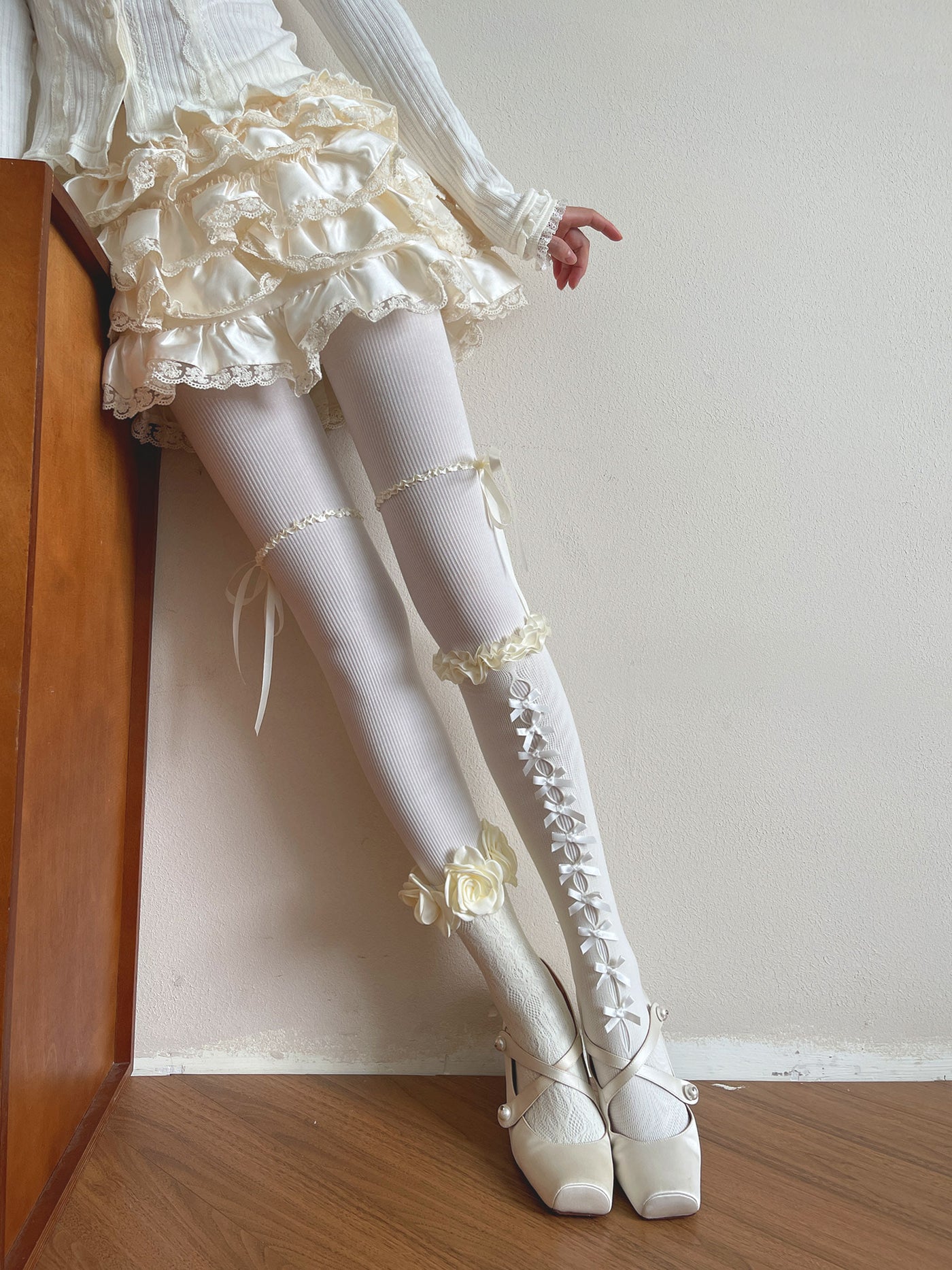 Sock Noble - Y2K Subculture Lolita Socks - Satin and lace