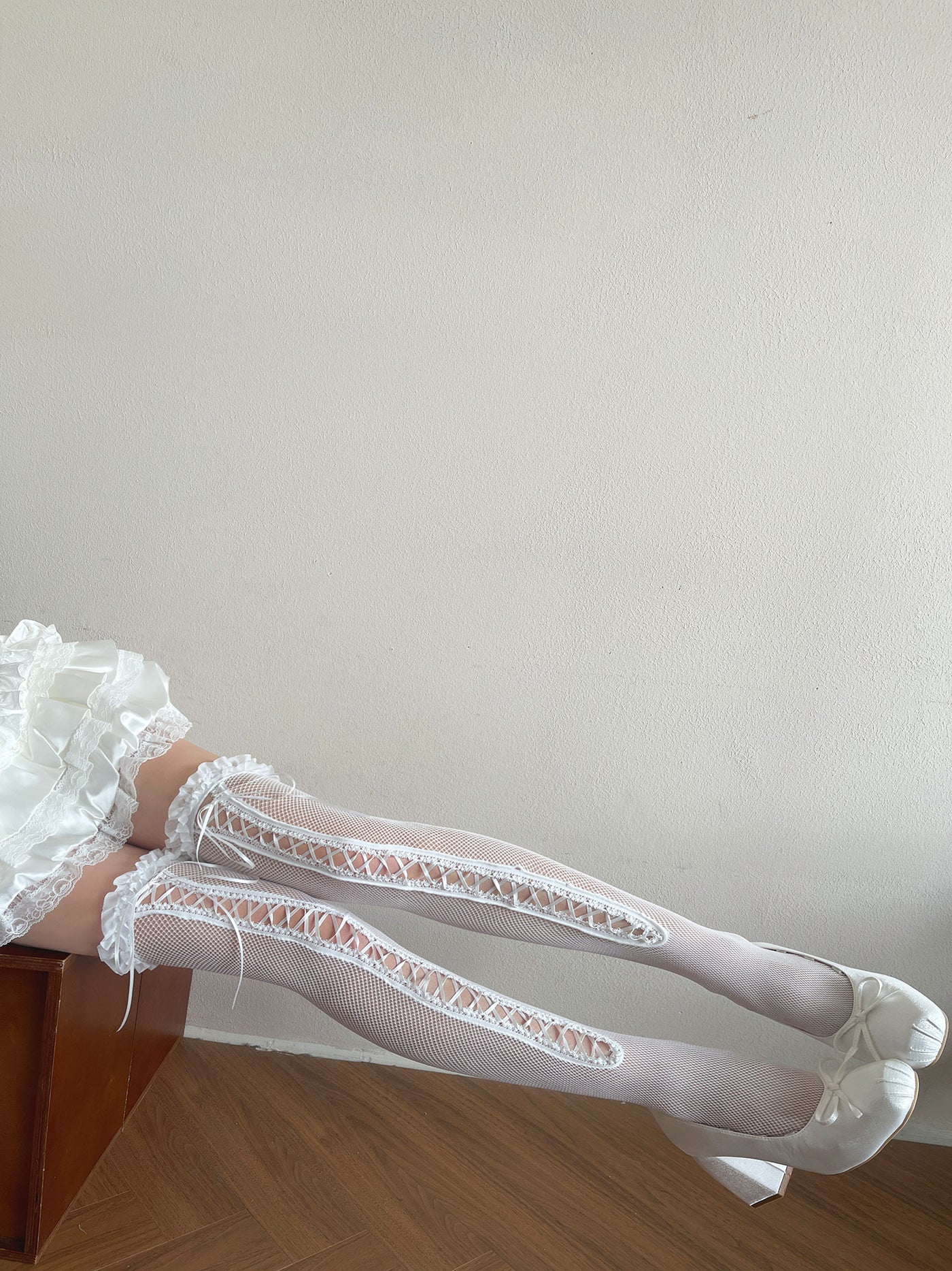 Sock Noble - Y2K Ballet Lace Over-Knee Socks - Over-knee socks
