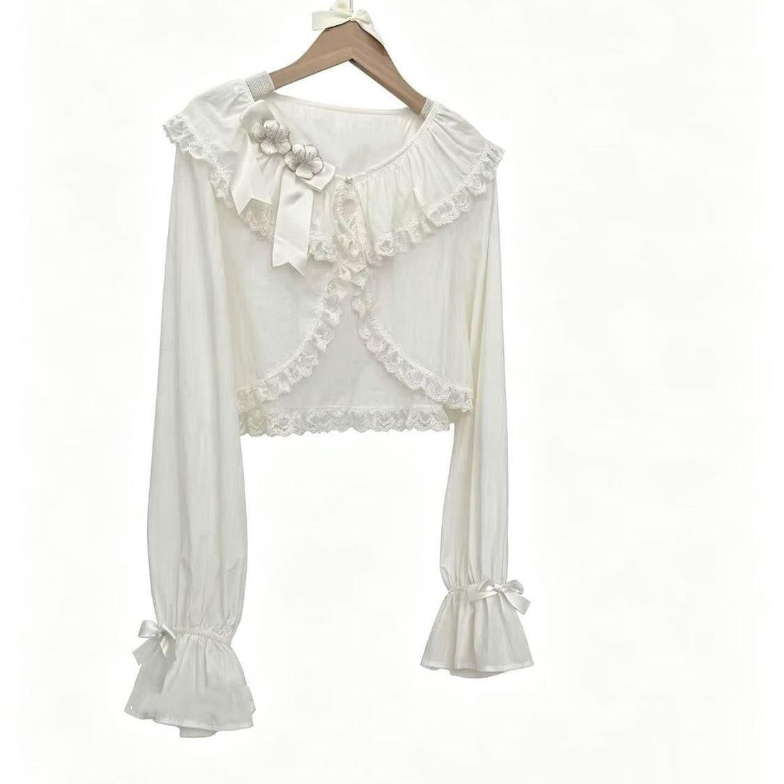 Sweetheart Dream Machine - Sweet Lolita Cropped Cardigan - Long sleeve cropped outer