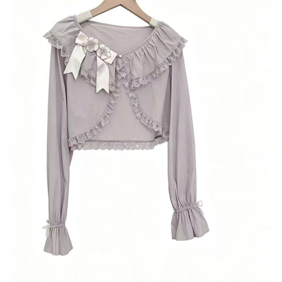 Sweetheart Dream Machine - Sweet Lolita Cropped Cardigan - Long sleeve cropped outer