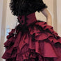 Robe chasuble rouge / S