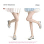 Bas de soie blancs avec nœud blanc + Bas de soie blancs avec nœud rose, paquet de 2 paires / Taille unique