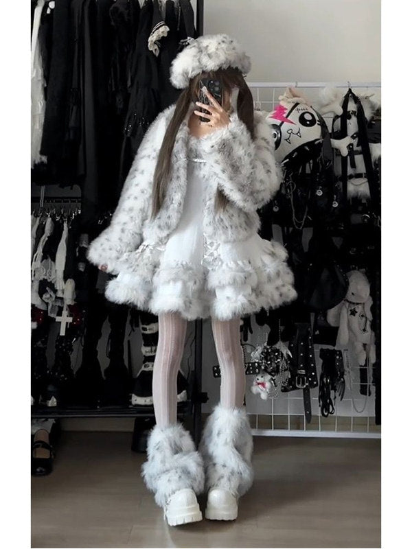 Tiered ruffled mini Lolita dress with lace-up chest detailing