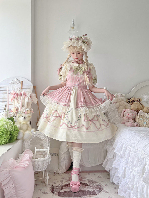 Baozi Pig - Rose Afternoon Tea - Sweet Lolita one-piece dress