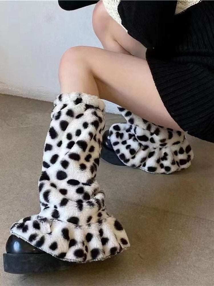 Fantasy Doll - Zebra Stripe - Plush Leg Warmers