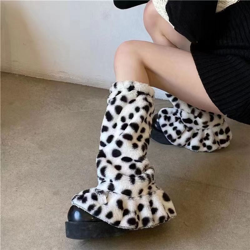 Fantasy Doll - Zebra Stripe - Plush Leg Warmers