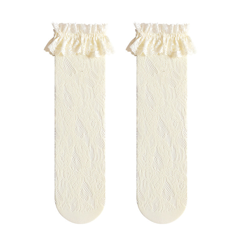 Sock Noble - Lace-trim slouch socks - Socks