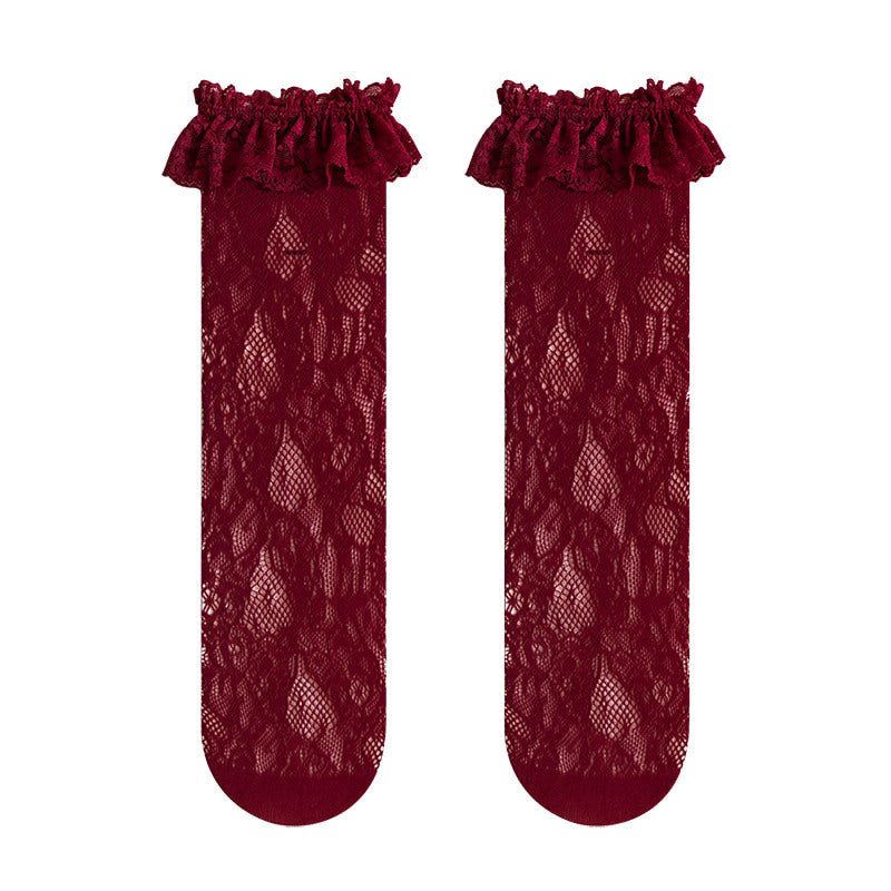 Sock Noble - Lace-trim slouch socks - Socks