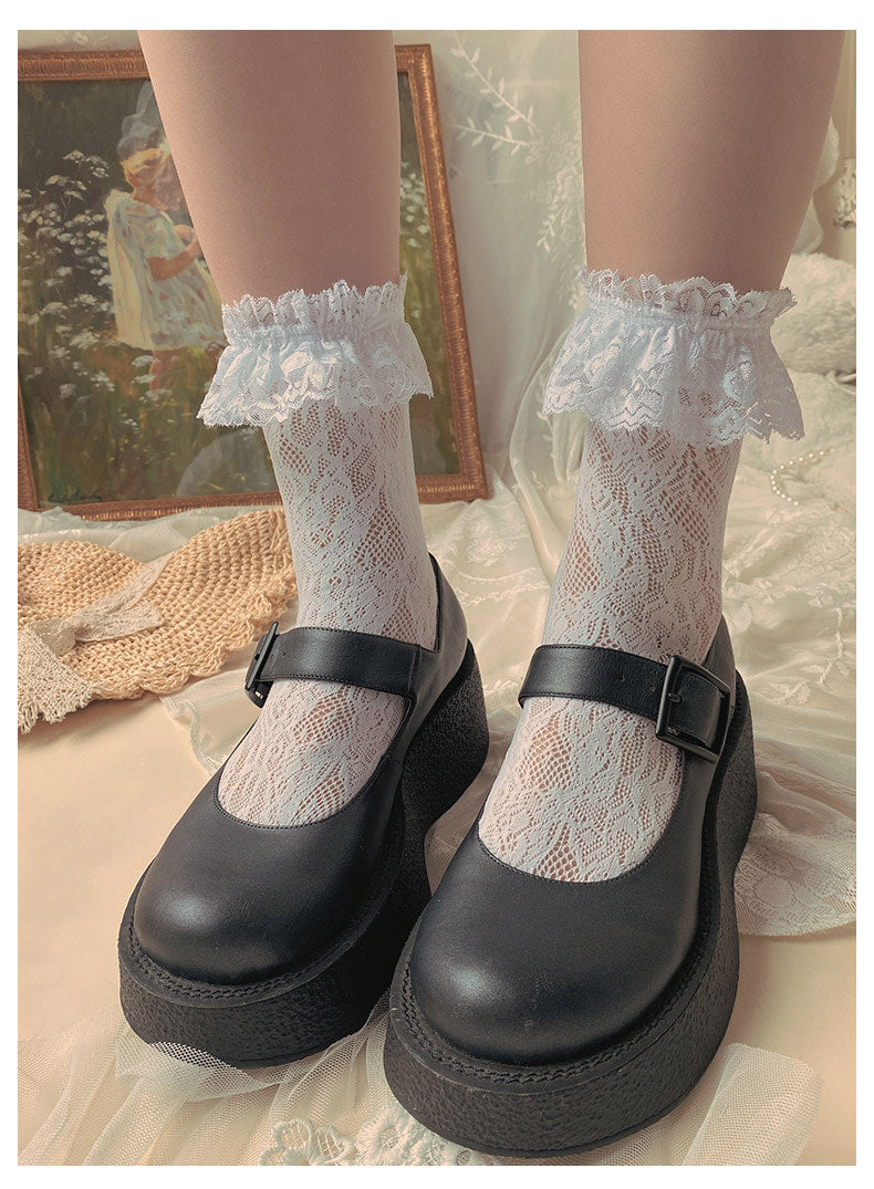 Sock Noble - Lace-trim slouch socks - Socks