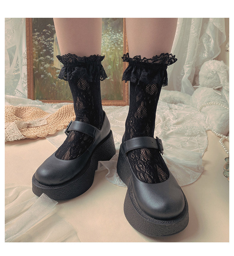 Sock Noble - Lace-trim slouch socks - Socks