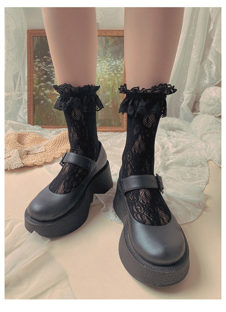 Sock Noble - Lace-trim slouch socks - Socks
