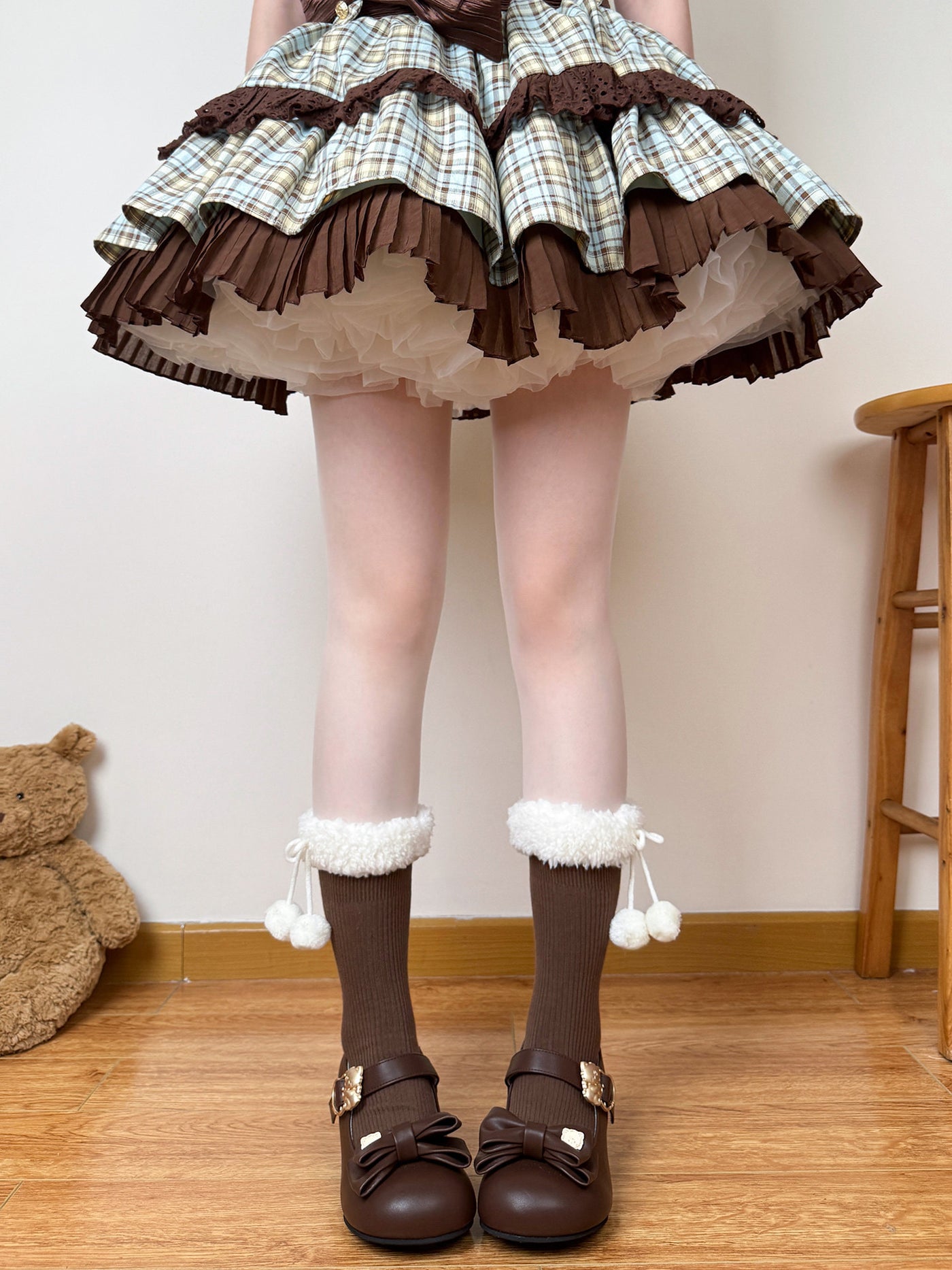 Lolita ruffled lace thin-style calf socks