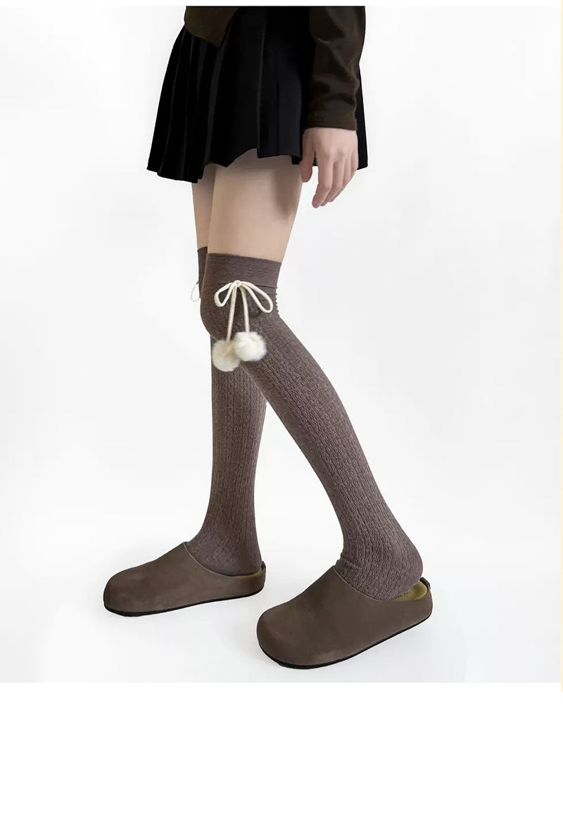 Milky Star Qiaoqiao - Sweet Lolita Over-the-Knee Socks - Vertical cable
