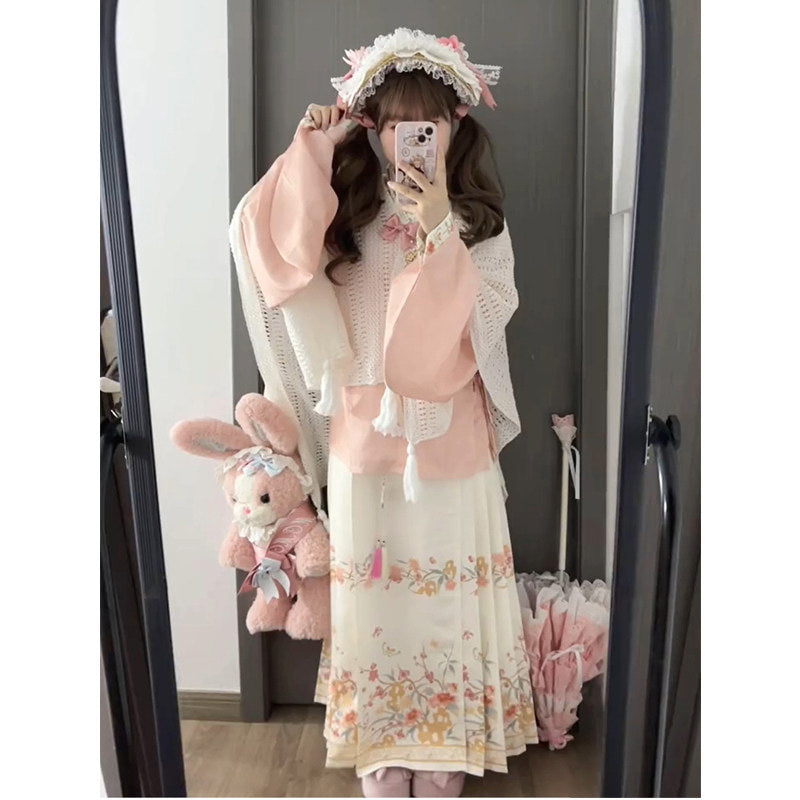 Creamy - Han-Yang Eclectic Ming-Style Hanfu Lolita Set - Sweet lolita