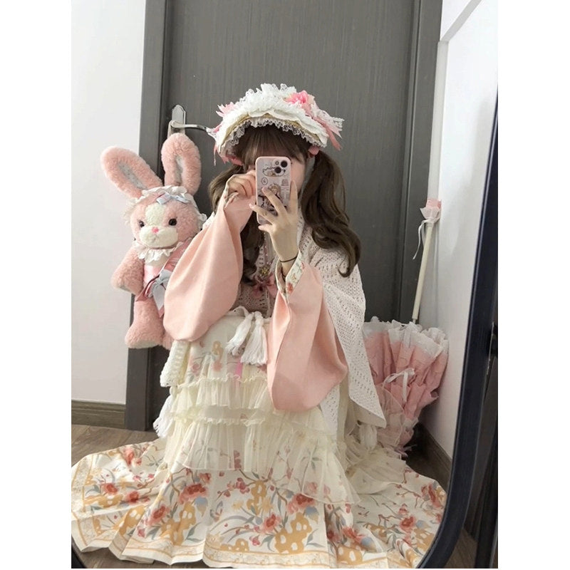 Creamy - Han-Yang Eclectic Ming-Style Hanfu Lolita Set - Sweet lolita