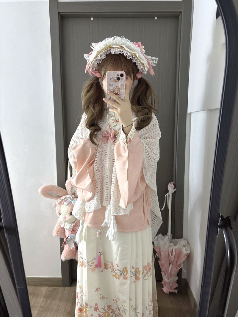 Creamy - Han-Yang Eclectic Ming-Style Hanfu Lolita Set - Sweet lolita
