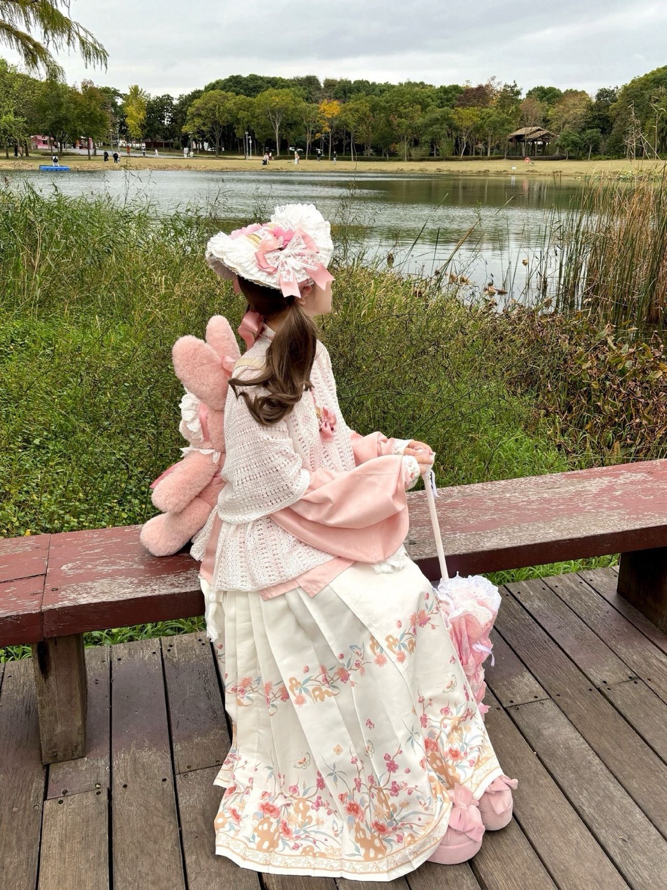 Creamy - Han-Yang Eclectic Ming-Style Hanfu Lolita Set - Sweet lolita
