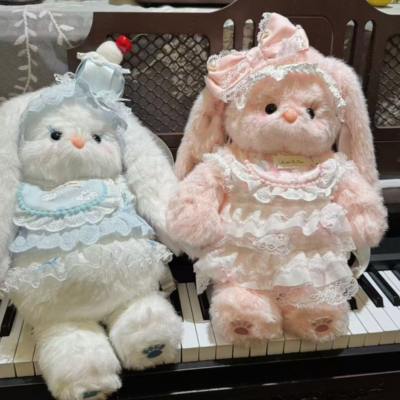 DreamHug Bear - Sweet Lolita - Plush lop-eared rabbit doll handbag with lace