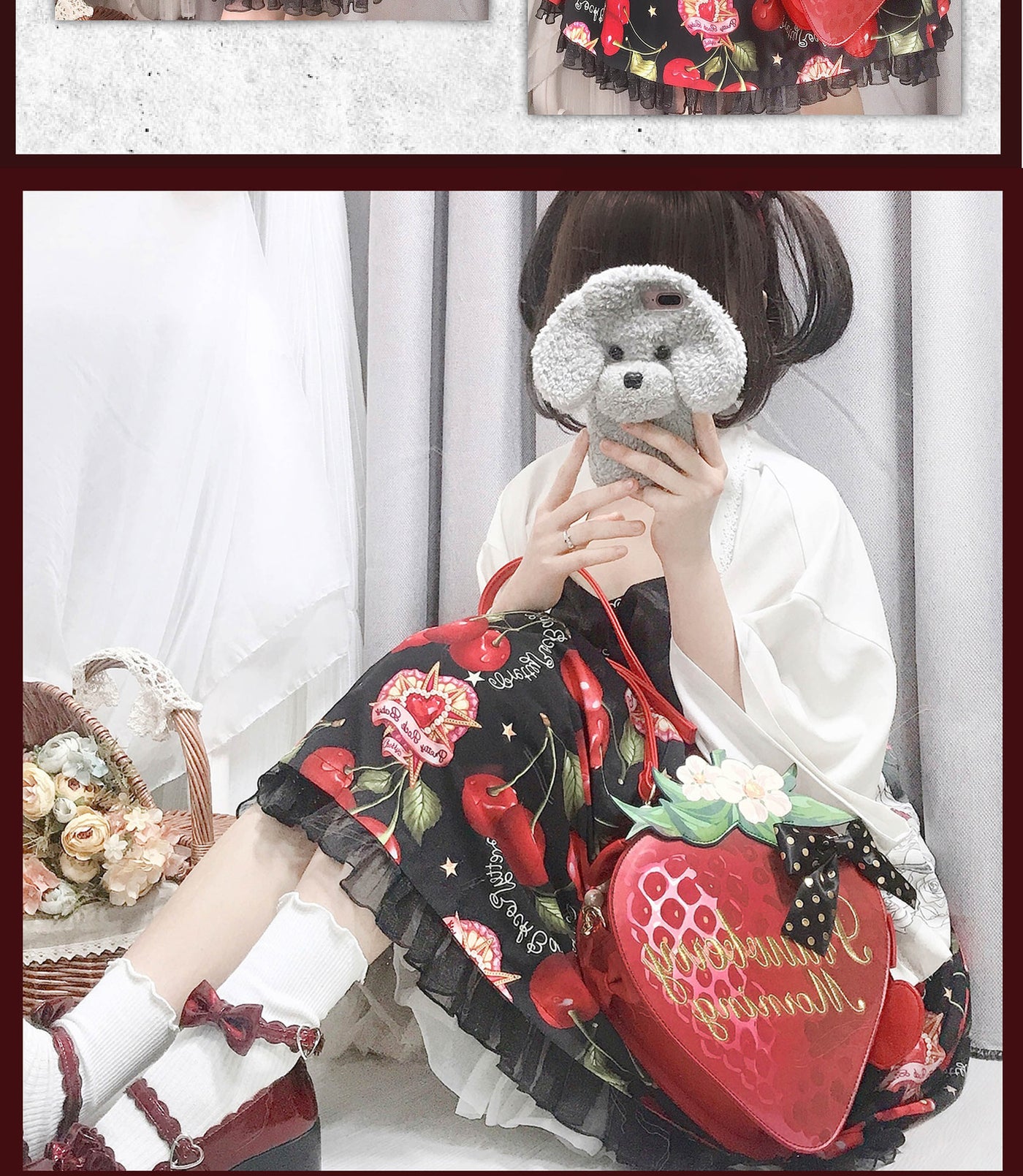 Morning Glory - Sweet Strawberry Lolita Bag - Individually Selectable Lolita