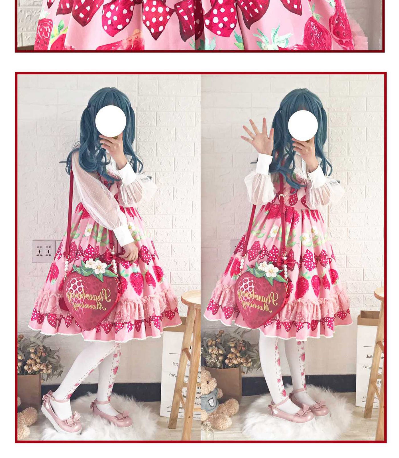 Morning Glory - Sweet Strawberry Lolita Bag - Individually Selectable Lolita