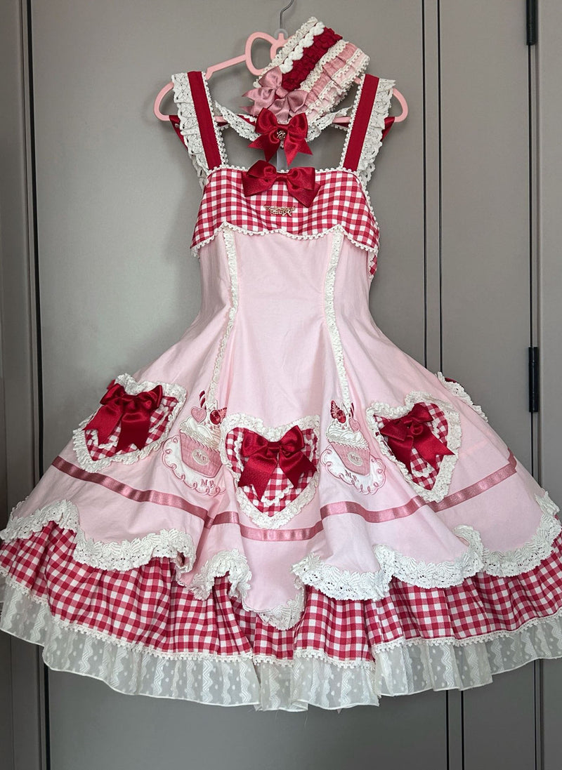 White Sugar Girl - Sweet Lolita Cake-Style Princess Dress - Pink