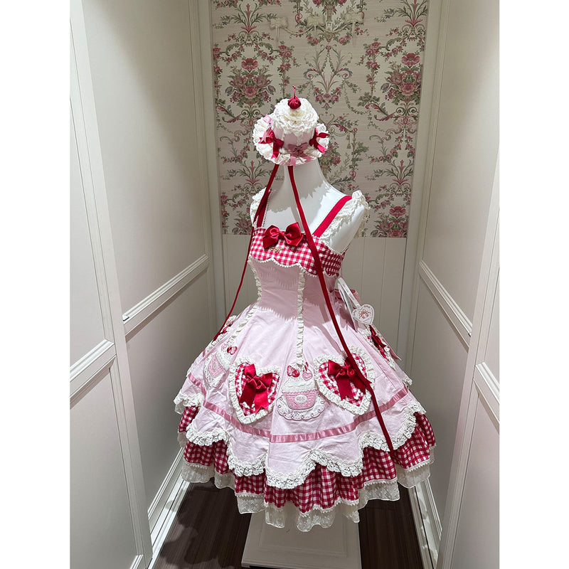 White Sugar Girl - Sweet Lolita Cake-Style Princess Dress - Pink