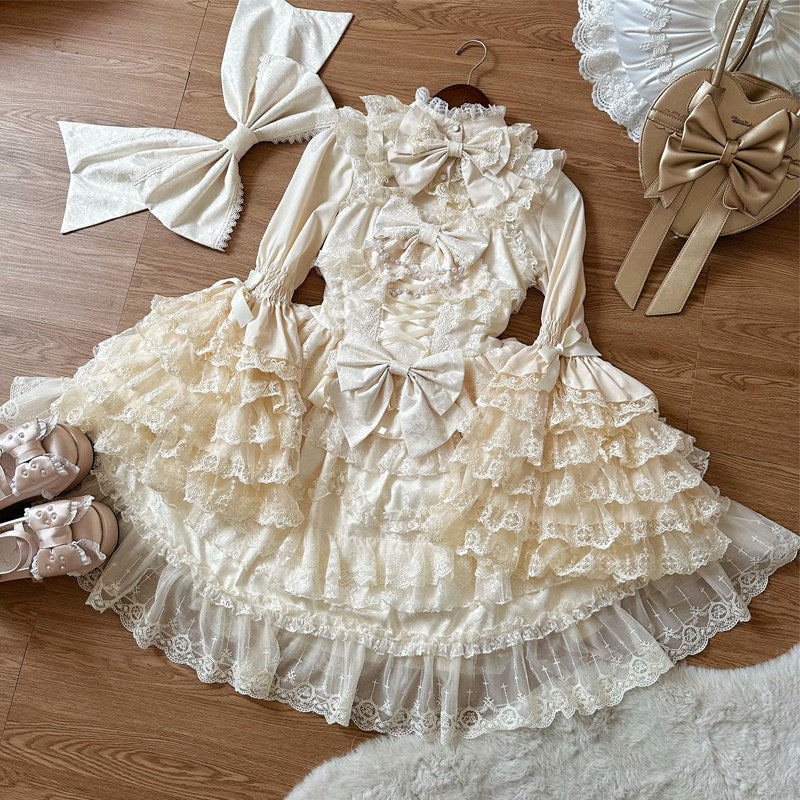 Hanguliang - Heartbeat of Love - Sweet Lolita tiered lace JSK