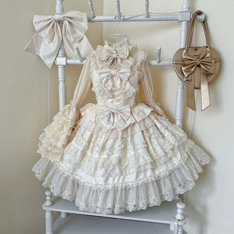 Hanguliang - Heartbeat of Love - Sweet Lolita tiered lace JSK