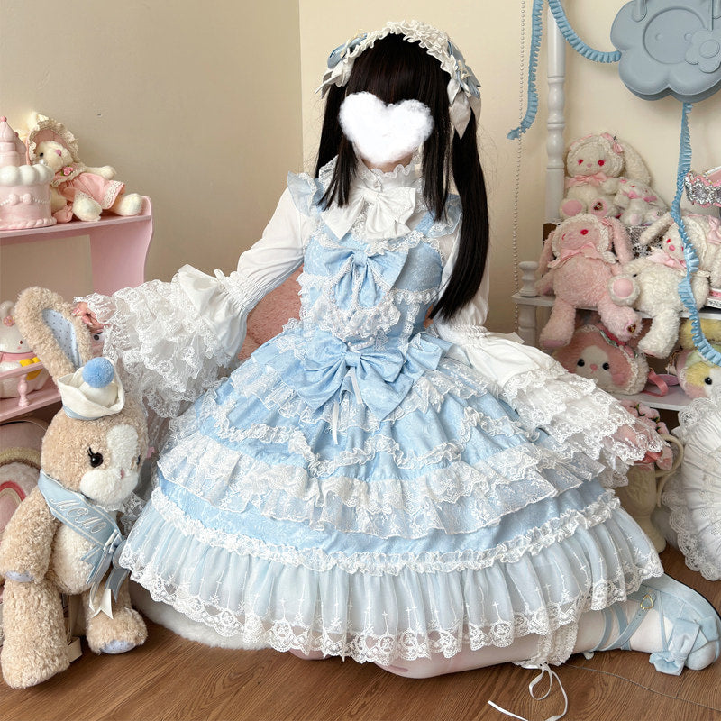 Hanguliang - Heartbeat of Love - Sweet Lolita tiered lace JSK