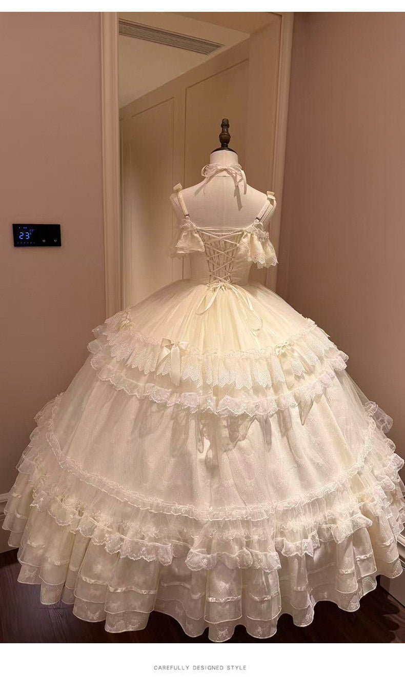 Emoji Dream - Romantic Formal Lolita Gown - Off-shoulder one-piece