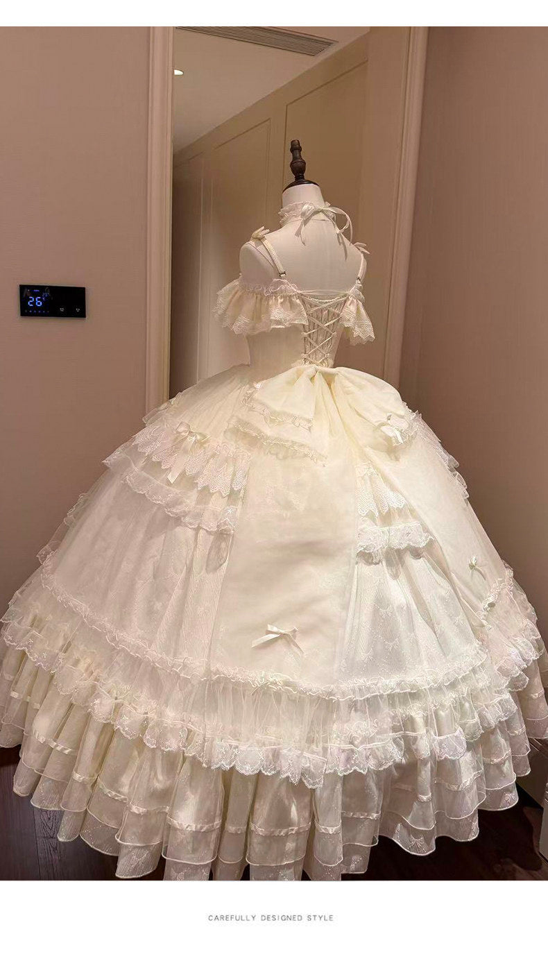 Emoji Dream - Romantic Formal Lolita Gown - Off-shoulder one-piece