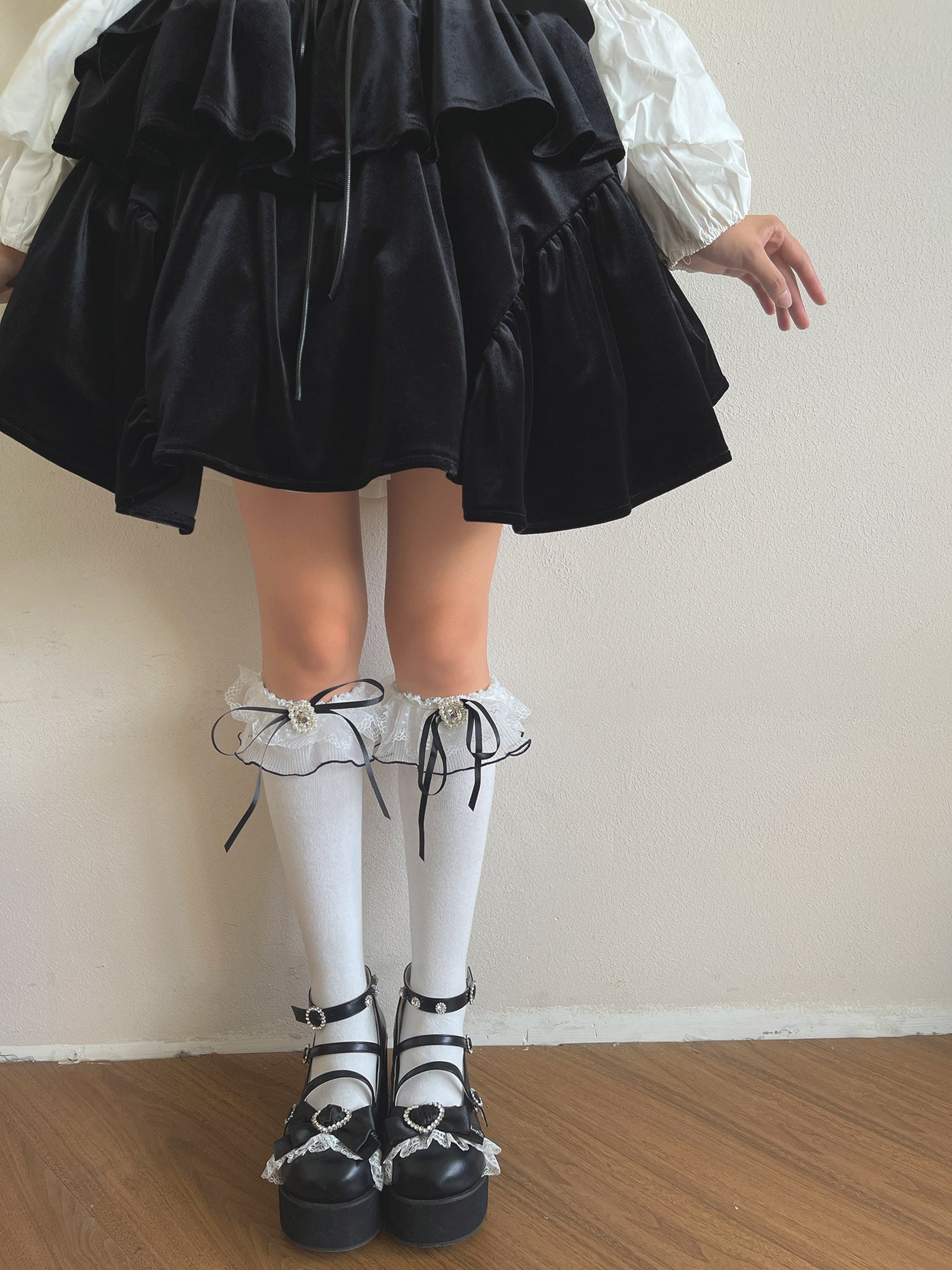 Sock Noble - French Romantic Lolita - Double-layer lace