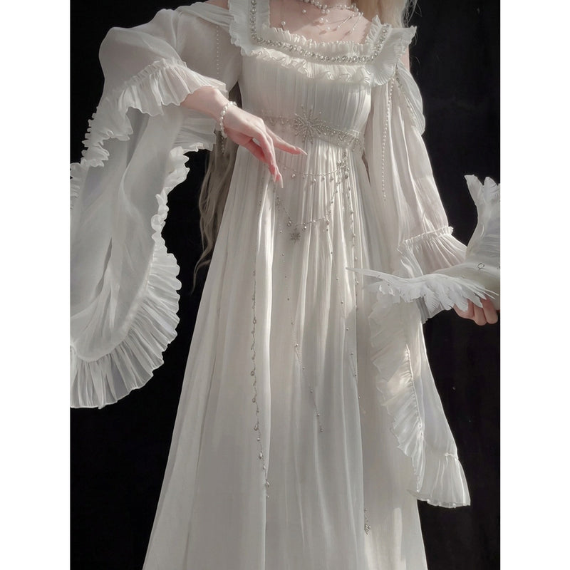 Creamy - Empire Lolita - White off-shoulder Empire Lolita OP